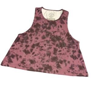 Gold’s Gym Advance Tie Dye Crop Tank Women’s Small Purple Black